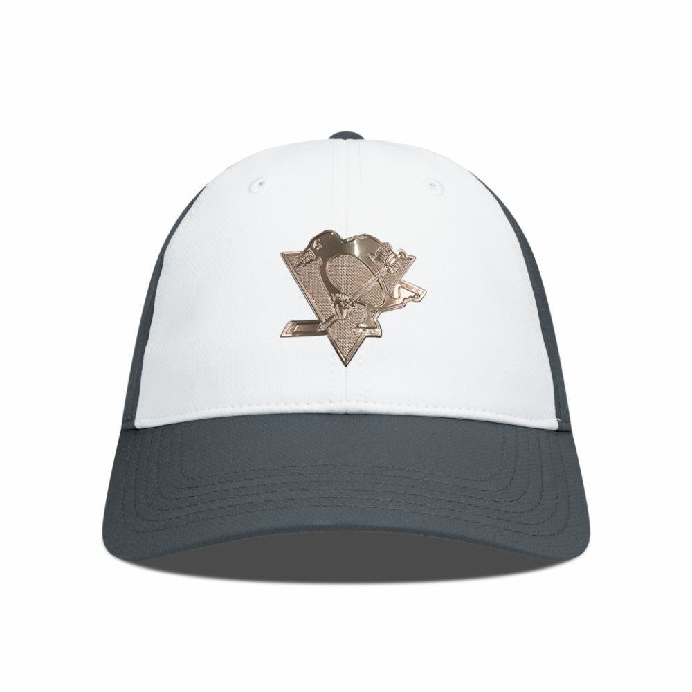 Pittsburgh Penguins Levelwear Endure Copper Insignia Adjustable Hat - White/Charcoal Hats