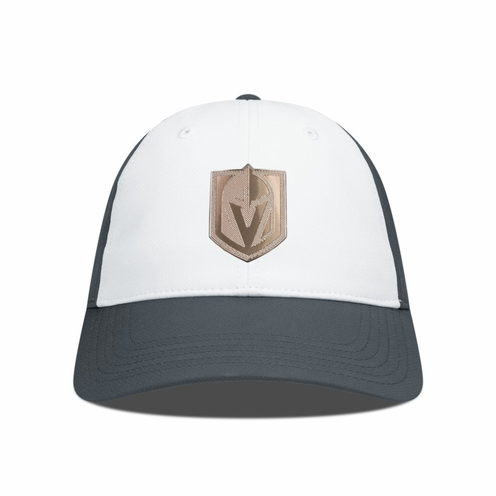 Vegas Golden Knights Levelwear Endure Copper Insignia Adjustable Hat - White/Charcoal Hats