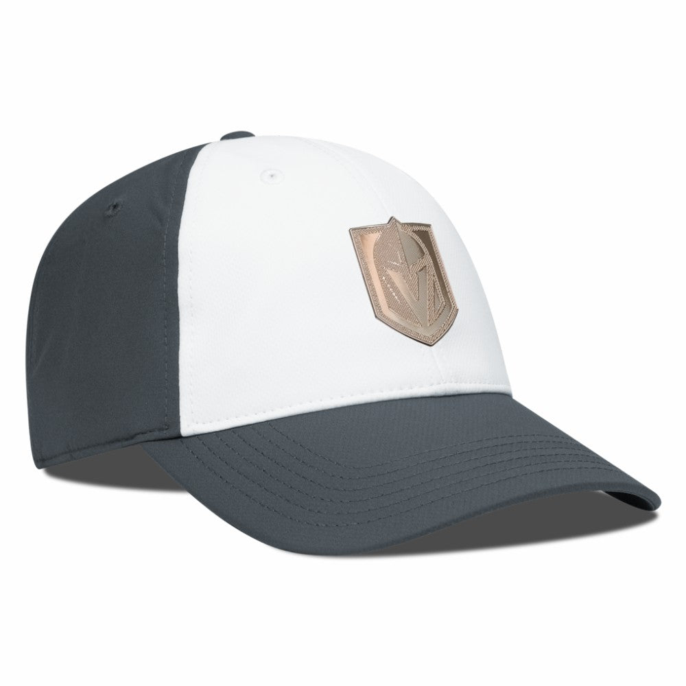 Vegas Golden Knights Levelwear Endure Copper Insignia Adjustable Hat - White/Charcoal Hats