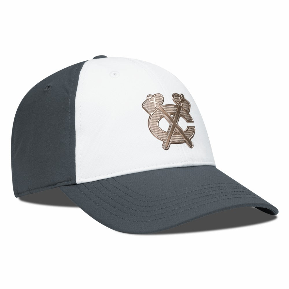 Chicago Blackhawks Levelwear Endure Copper Insignia Adjustable Hat - White/Charcoal Hats