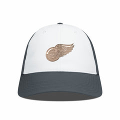 Detroit Red Wings Levelwear Endure Copper Insignia Adjustable Hat - White/Charcoal Hats