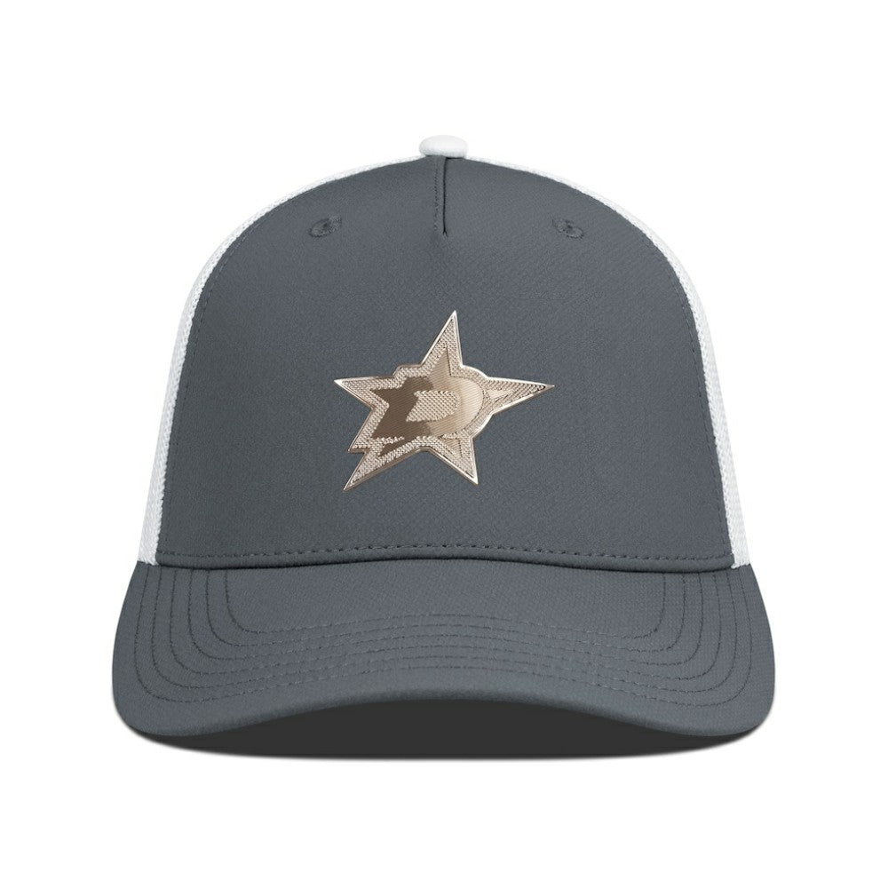 Dallas Stars Levelwear Signal Copper Insignia Trucker Adjustable Hat - Charcoal/White Hats