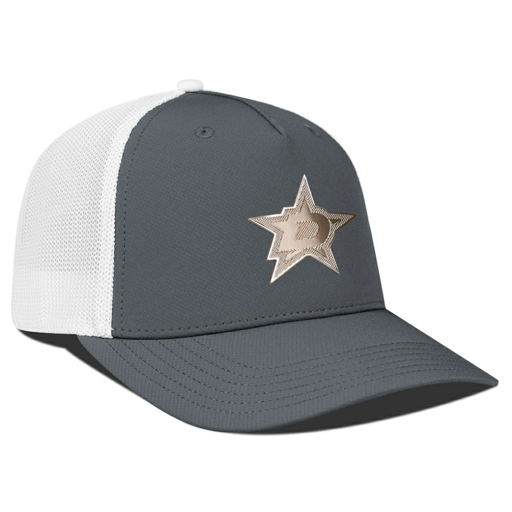 Dallas Stars Levelwear Signal Copper Insignia Trucker Adjustable Hat - Charcoal/White Hats