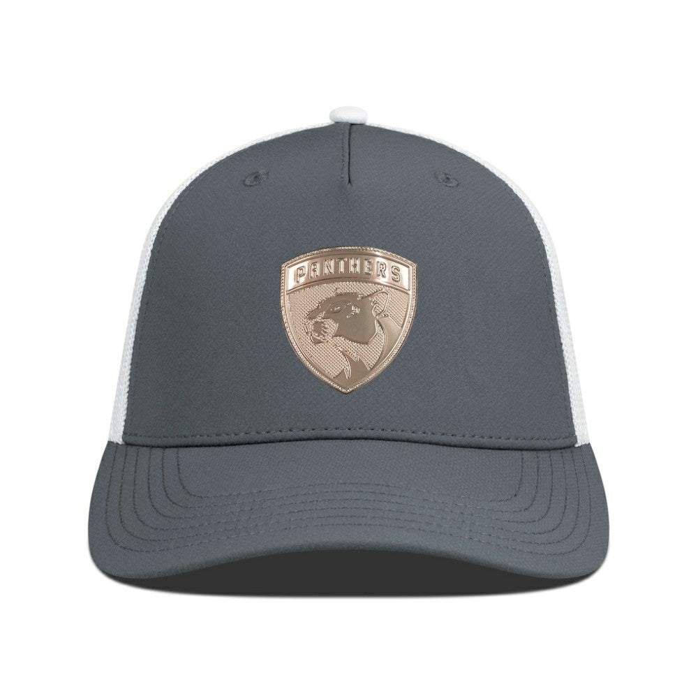 Florida Panthers Levelwear Signal Copper Insignia Trucker Adjustable Hat - Charcoal/White Hats