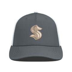 Seattle Kraken Levelwear Signal Copper Insignia Trucker Adjustable Hat - Charcoal/White Hats