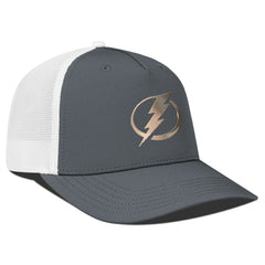 Tampa Bay Lightning Levelwear Signal Copper Insignia Trucker Adjustable Hat - Charcoal/White Hats