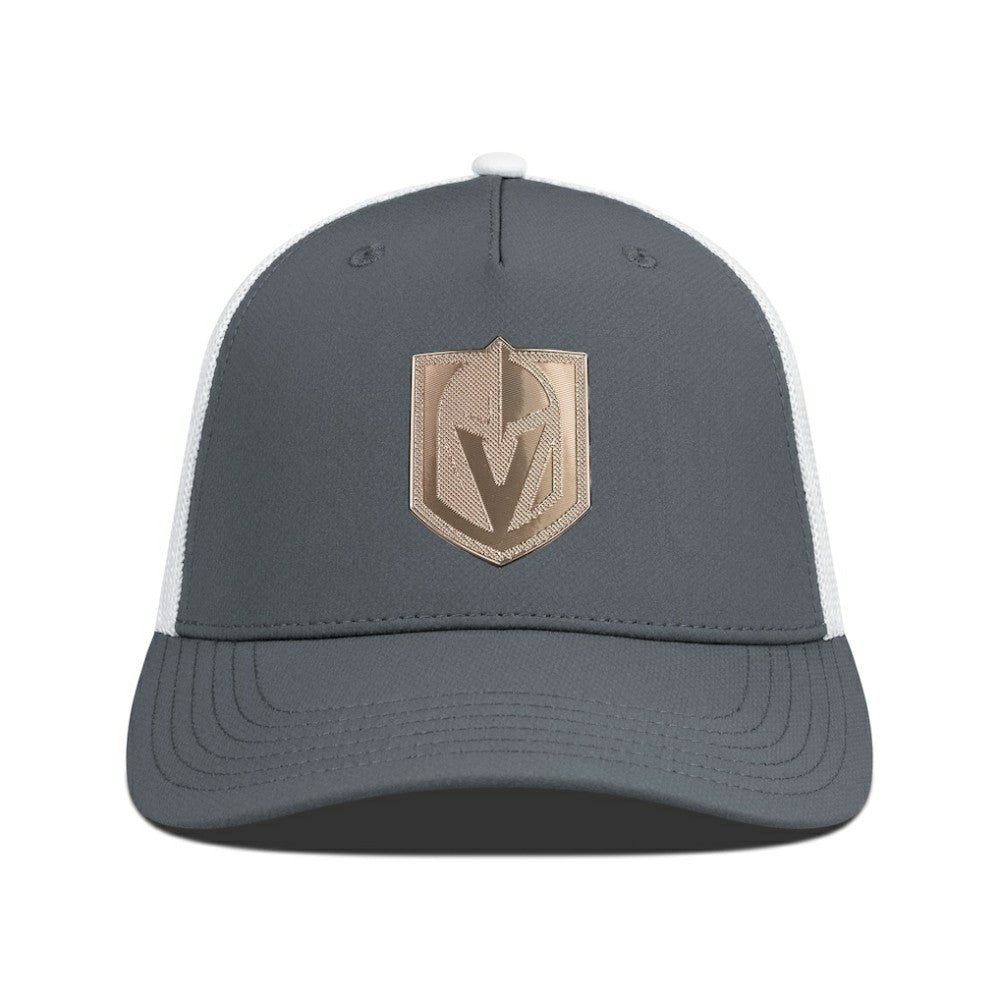 Vegas Golden Knights Levelwear Signal Copper Insignia Trucker Adjustable Hat - Charcoal/White Hats