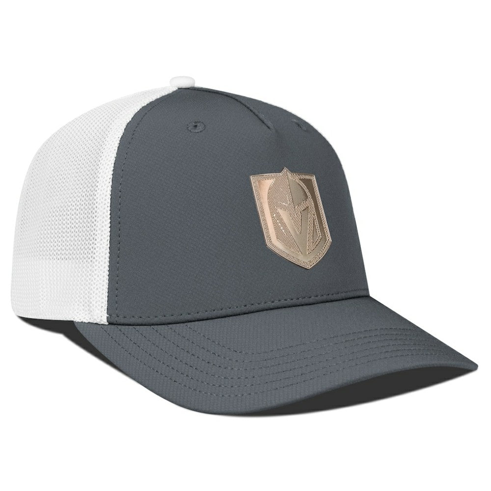 Vegas Golden Knights Levelwear Signal Copper Insignia Trucker Adjustable Hat - Charcoal/White Hats