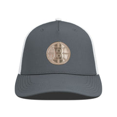 Boston Bruins Levelwear Signal Copper Insignia Trucker Adjustable Hat - Charcoal/White Hats