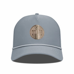 Edmonton Oilers Levelwear Gordon Copper Insignia Vented Adjustable Hat - Gray Hats