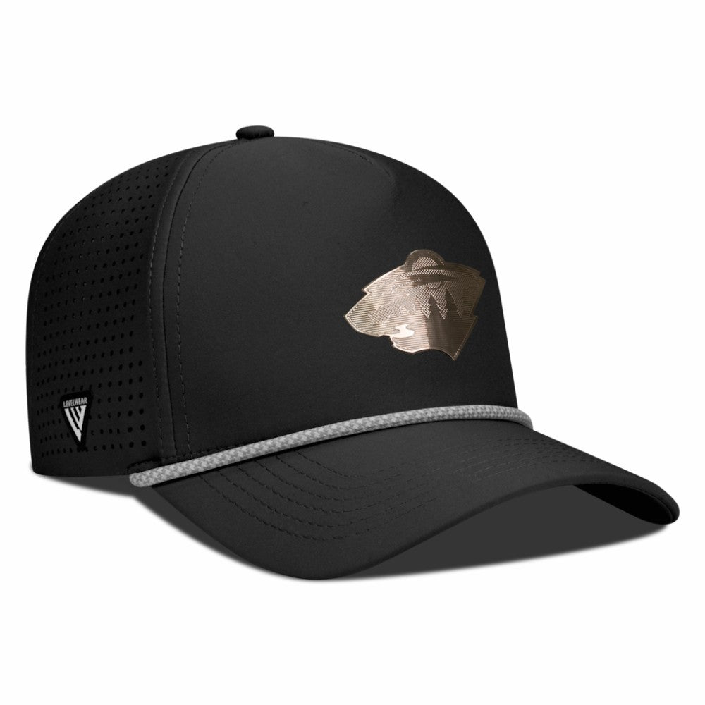 Minnesota Wild Levelwear Gordon Copper Insignia Vented Adjustable Hat - Black Hats