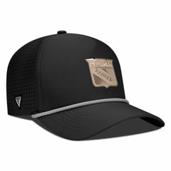 New York Rangers Levelwear Gordon Copper Insignia Vented Adjustable Hat - Black Hats
