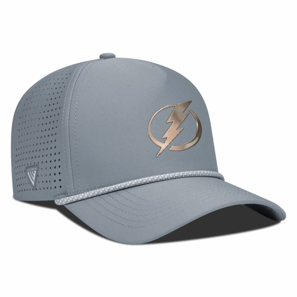 Tampa Bay Lightning Levelwear Gordon Copper Insignia Vented Adjustable Hat - Gray Hats