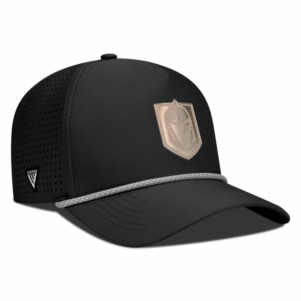 Vegas Golden Knights Levelwear Gordon Copper Insignia Vented Adjustable Hat - Black Hats