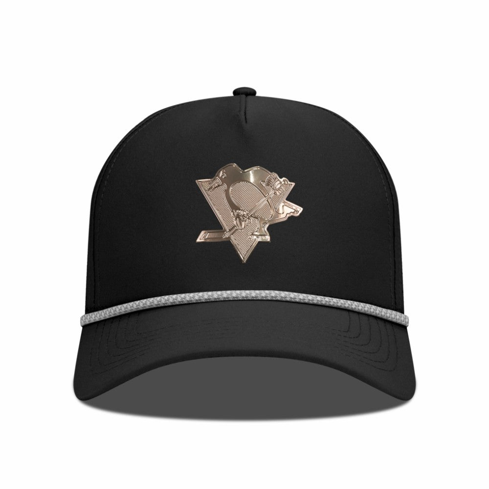 Pittsburgh Penguins Levelwear Gordon Copper Insignia Vented Adjustable Hat - Black Hats