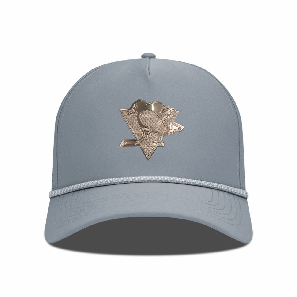 Pittsburgh Penguins Levelwear Gordon Copper Insignia Vented Adjustable Hat - Gray Hats