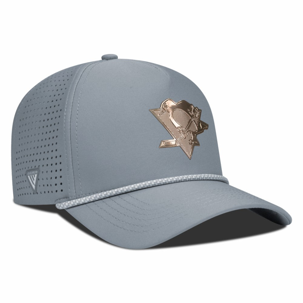 Pittsburgh Penguins Levelwear Gordon Copper Insignia Vented Adjustable Hat - Gray Hats