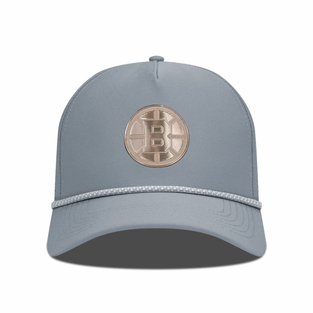 Boston Bruins Levelwear Gordon Copper Insignia Vented Adjustable Hat - Gray Hats