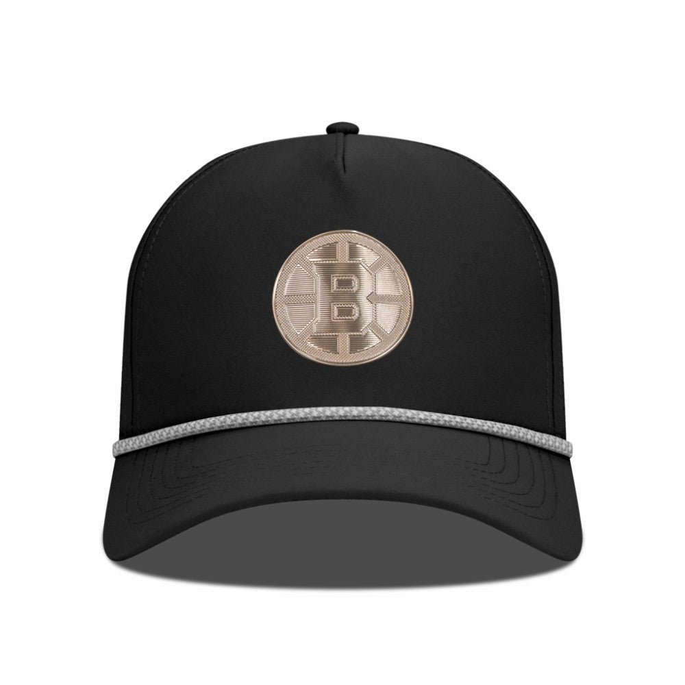 Boston Bruins Levelwear Gordon Copper Insignia Vented Adjustable Hat - Black Hats