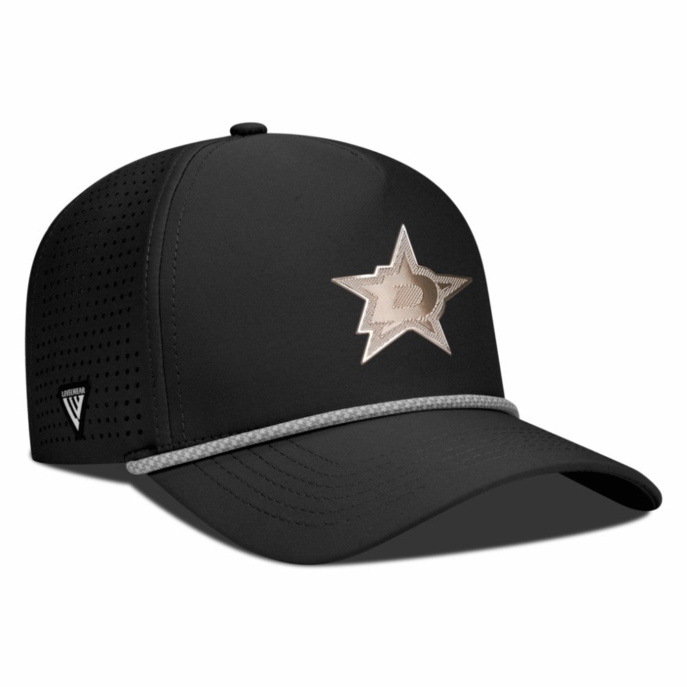 Dallas Stars Levelwear Gordon Copper Insignia Vented Adjustable Hat - Black Hats