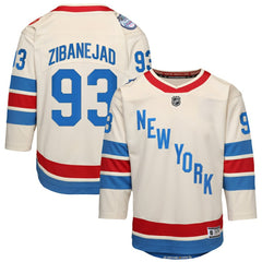 Mika Zibanejad New York Rangers Outerstuff Youth 2026 NHL Winter Classic Premier Jersey - White Jerseys