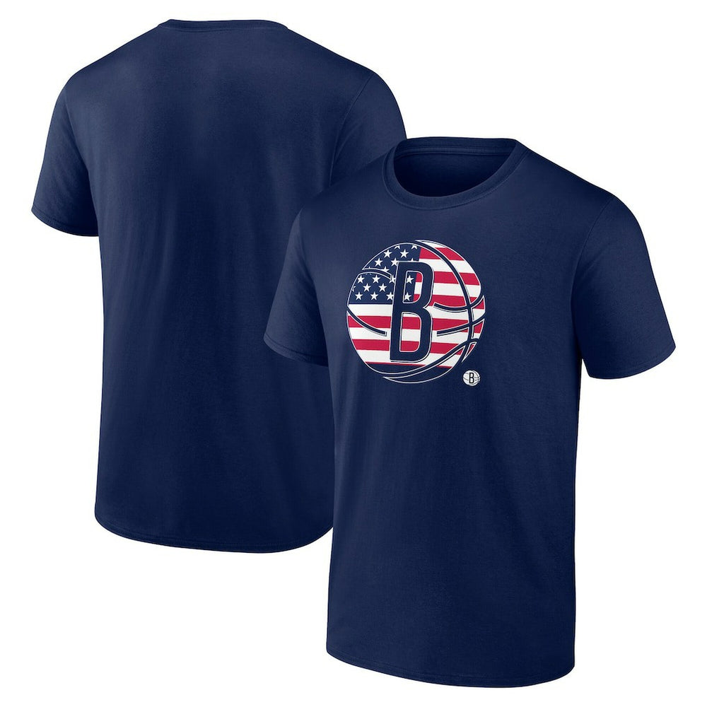 Brooklyn Nets Flag Logo T-Shirt - Navy for sale