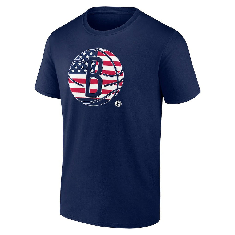 Brooklyn Nets Flag Logo T-Shirt - Navy for sale