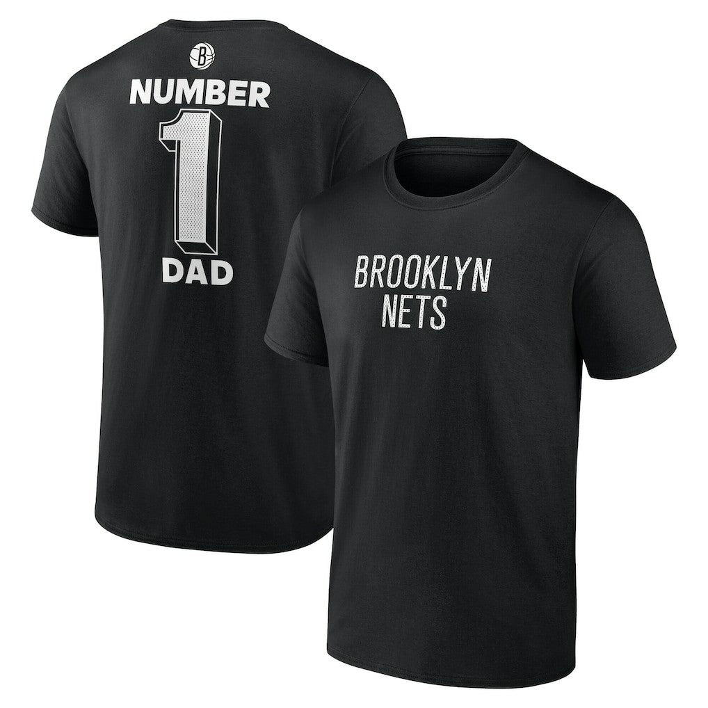 Brooklyn Nets #1 Dad Jersey T-Shirt - Black sale