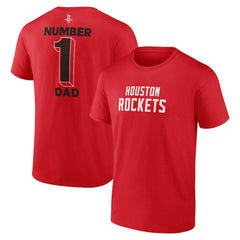 Houston Rockets #1 Dad Jersey T-Shirt - Red cheap