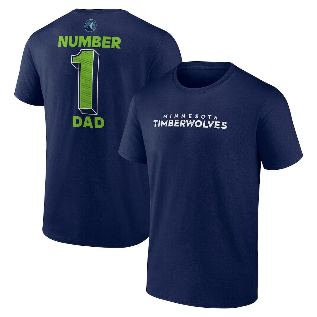 Minnesota Timberwolves #1 Dad Jersey T-Shirt - Navy cheap