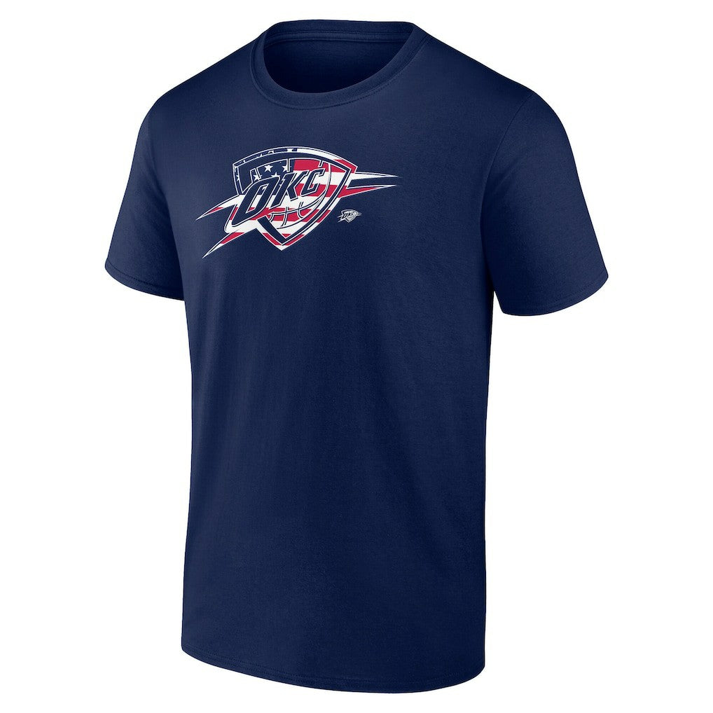 Oklahoma City Thunder Flag Logo T-Shirt - Navy discount
