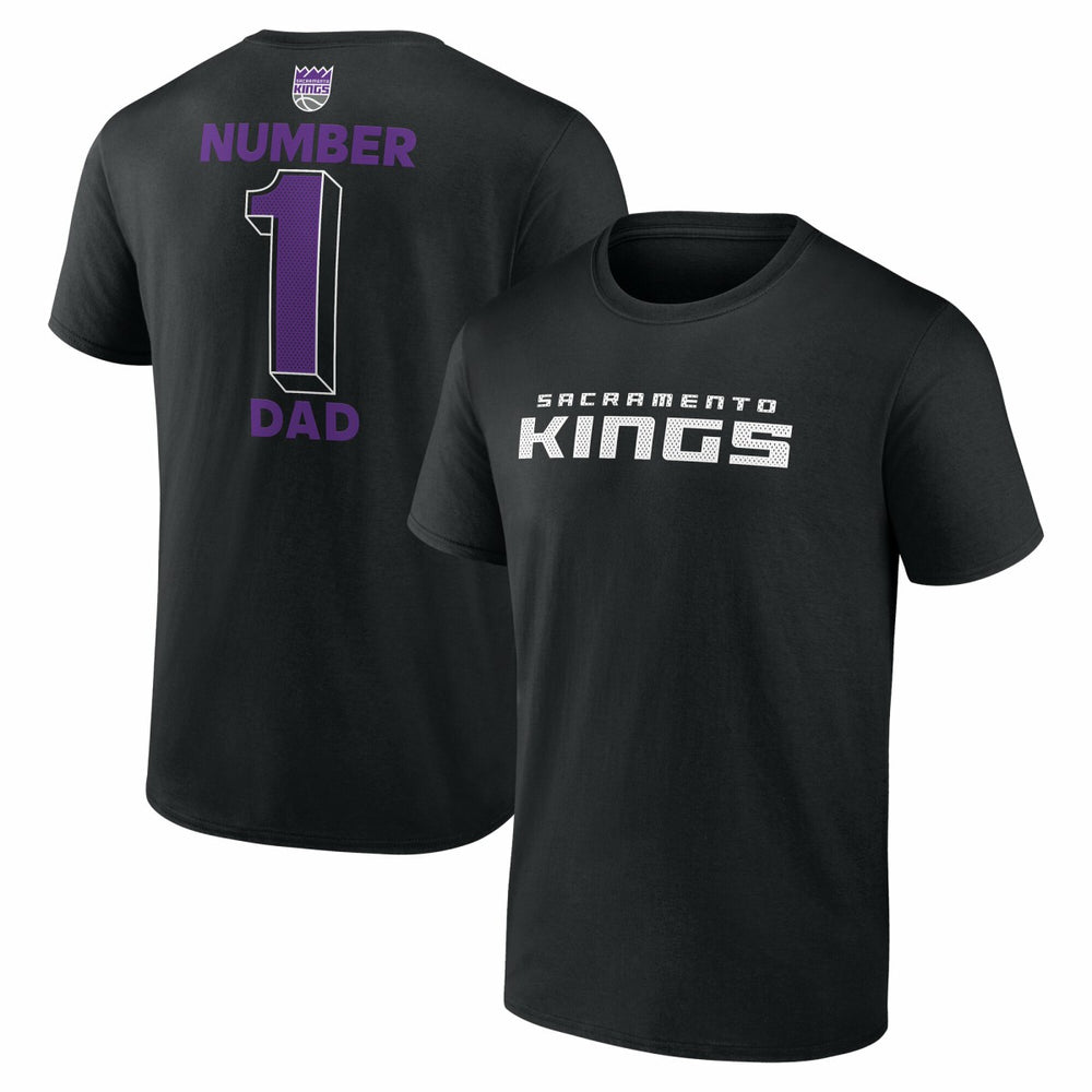 Sacramento Kings #1 Dad Jersey T-Shirt - Black for sale