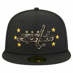Washington Capitals New Era Military Appreciation Digital Camo Stars 59FIFTY Fitted Hat - Black Hats
