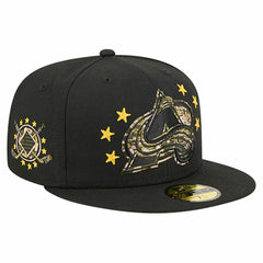 Colorado Avalanche New Era Military Appreciation Digital Camo Stars 59FIFTY Fitted Hat - Black Hats