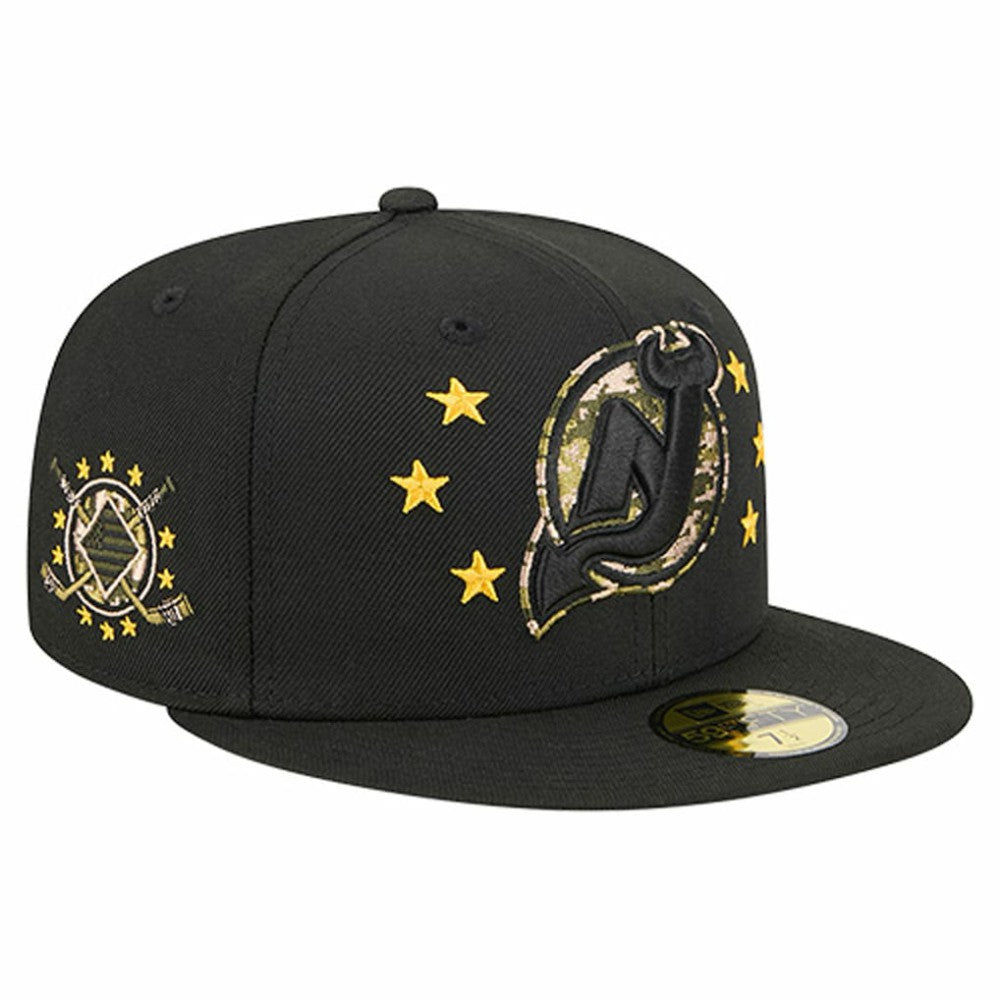 New Jersey Devils New Era Military Appreciation Digital Camo Stars 59FIFTY Fitted Hat - Black Jerseys