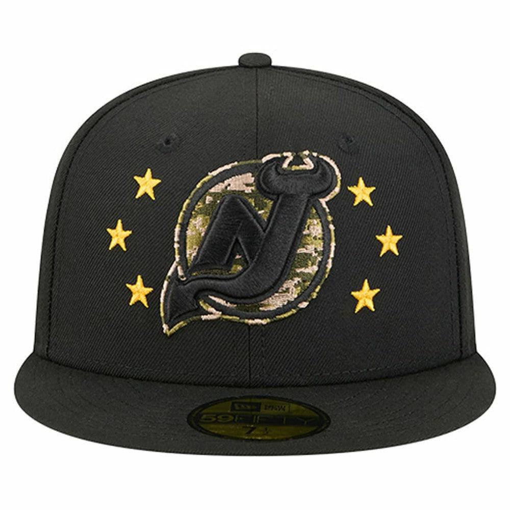 New Jersey Devils New Era Military Appreciation Digital Camo Stars 59FIFTY Fitted Hat - Black Jerseys