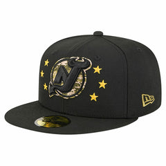 New Jersey Devils New Era Military Appreciation Digital Camo Stars 59FIFTY Fitted Hat - Black Jerseys