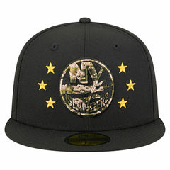 New York Islanders New Era Military Appreciation Digital Camo Stars 59FIFTY Fitted Hat - Black Hats