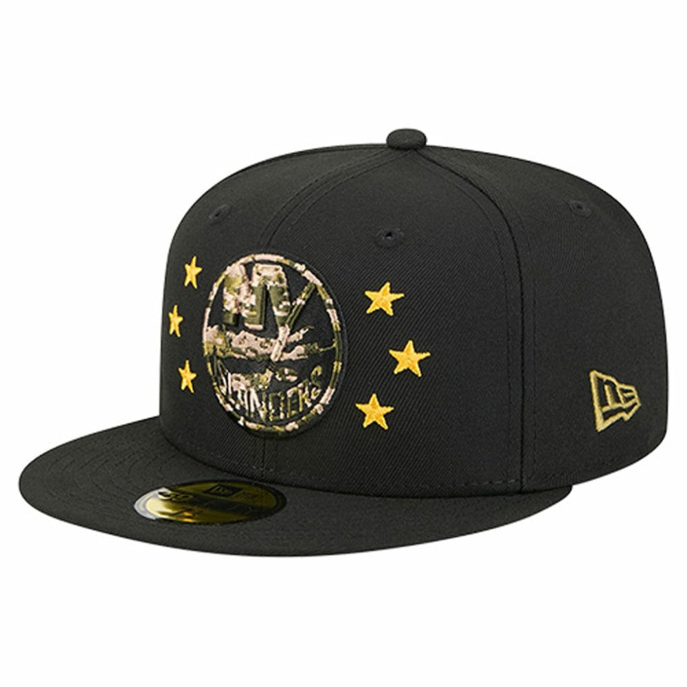 New York Islanders New Era Military Appreciation Digital Camo Stars 59FIFTY Fitted Hat - Black Hats