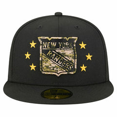 New York Rangers New Era Military Appreciation Digital Camo Stars 59FIFTY Fitted Hat - Black Hats