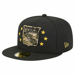 New York Rangers New Era Military Appreciation Digital Camo Stars 59FIFTY Fitted Hat - Black Hats
