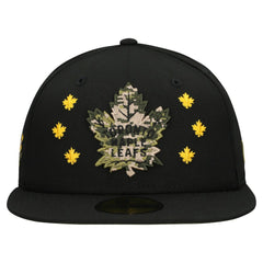 Toronto Maple Leafs New Era Military Appreciation Digital Camo Stars 59FIFTY Fitted Hat - Black Hats