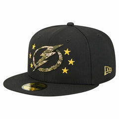 Tampa Bay Lightning New Era Military Appreciation Digital Camo Stars 59FIFTY Fitted Hat - Black Hats