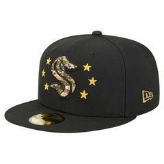 Seattle Kraken New Era Military Appreciation Digital Camo Stars 59FIFTY Fitted Hat - Black Hats