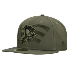 Pittsburgh Penguins New Era Military Appreciation Flag 59FIFTY Fitted Hat - Olive Hats