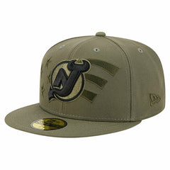 New Jersey Devils New Era Military Appreciation Flag 59FIFTY Fitted Hat - Olive Jerseys