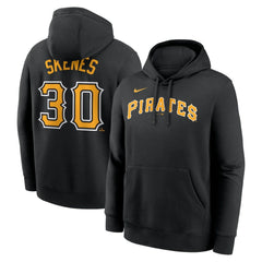 Paul Skenes Pittsburgh Pirates Player Name & Number Club Fleece Pullover Hoodie Black