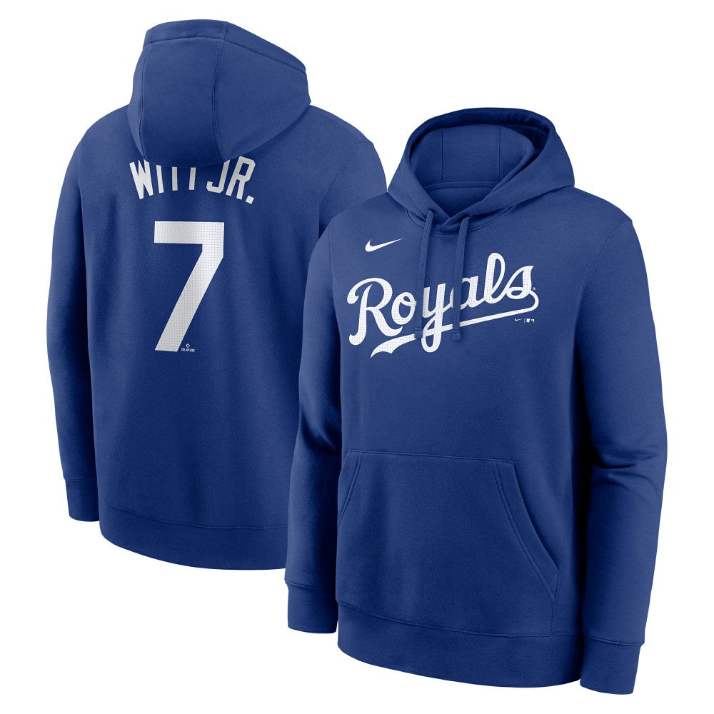 Bobby Witt Jr. Kansas City Royals Player Name & Number Club Fleece Pullover Hoodie Royal