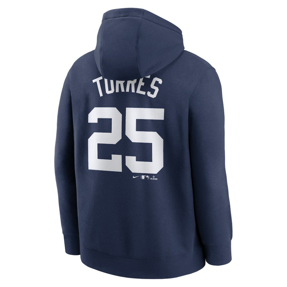 Gleyber Torres Detroit Tigers Player Name & Number Club Fleece Pullover Hoodie Navy