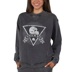 Cleveland Browns Concepts Sport Women's Boxy Mist French Terry Long Sleeve Top - Charcoal on sale